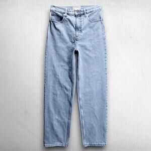 Everlane The Way High Jean Tapered Organic Cotton Stretch Women 26 Tall Lt Blue